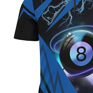Camiseta de Billar Personalizada de Primera Calidad con Gráficos de la Bola Ocho para Equipos de Billar, Uniformes de Club y Ropa para Torneos - Product Image 6