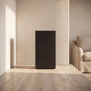 Urne funéraire en métal, haute et carrée, pour cendres, finition noire, bords nettoyés et dessus fermé, pour la commémoration - Product Image 5