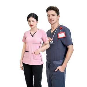 Tenues d'infirmière sur mesure, blouses blanches d'hôpital avec motifs, uniformes de dentiste gris clair pour homme, uniformes FMF fabriqués en usine. - Product Image 2