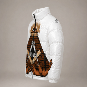 Chaqueta de Invierno Personalizada con Logotipo, Estilo Masónico, para Fraternidad Griega, Chaqueta Acolchada Sublimada - Product Image 3