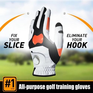 Gants de golf personnalisés en gros, qualité supérieure, en cuir véritable, imperméables, avec fermeture éclair et impression - Product Image 3