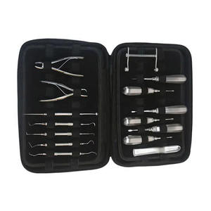 Dental Extraction Instrument Set Tooth Root Elevator Forceps Autoclavable Stainless Steel Surgery <b>Zipper</b> Case - Product Image 4