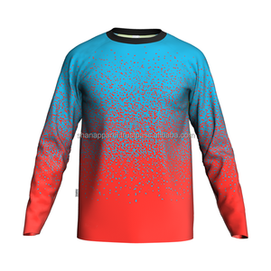 เสื้อแรชการ์ดแขนยาวผู้ชาย สีตามสั่ง พิมพ์ลายด้วยความร้อน แห้งเร็ว ผลิตจากโพลีเอสเตอร์/คอตตอน UPF50 ป้องกันแบคทีเรีย เป็นมิตรกับสิ่งแวดล้อม - Product Image 5