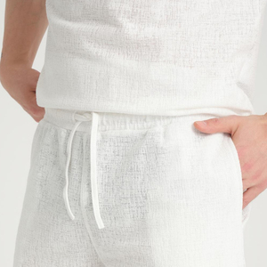 Men’s Summer <b>Linen</b> Lounge <b>Set</b> – Breathable Short Sleeve T-Shirt & Drawstring Shorts 2 Piece Casual Co-Ord <b>Set</b> Made in Pakistan - Product Image 5