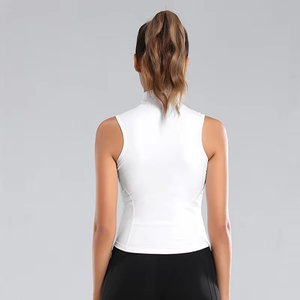 Custom Zip-Up Gym <b>Top</b> for Women Corset Style Yoga <b>Crop</b> Tank Fitness Running Activewear Sports Shirt Sleeveless Zip-Up Sport Vest - Product Image 6