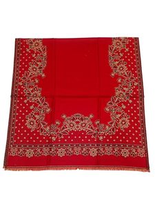 Red Long Women's Traditional <b>Shawl</b> Scarf Reversible Headscarf Option Winter <b>Wedding</b> Daily Use Anti-Bacterial Viscose - Product Image 6