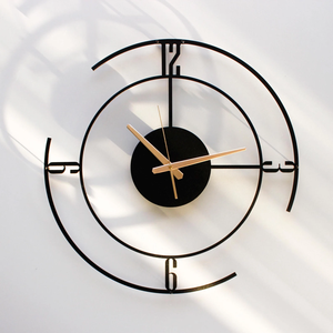 Unique Modern Metal Wall <b>Clock</b>, Minimalist Wall <b>Clock</b>, Large Silent Wall <b>Clock</b>, Metal Wall Art Decor, Valentine Gift - Product Image 5
