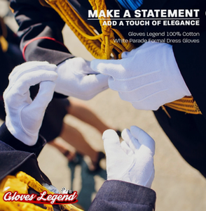 ถุงมือผ้าฝ้ายบางสำหรับผู้ชายและผู้หญิง ถุงมือสีขาวสำหรับชุดเดินขบวนอย่างเป็นทางการ - Product Image 3