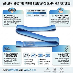 Bande de Résistance Longue en Latex Élastique Premium Wilson Industry – Haute Résistance, Antidérapante, Écologique, Performances Optimales pour l'Exercice - Product Image 4