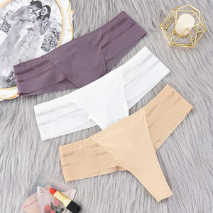 กางเกงในผู้หญิงแบบ Thong สีพื้น เอวต่ำ เนื้อผ้าฝ้าย 100% ไร้ตะเข็บ ใส่ได้ทุกวัน ราคาถูก แฟชั่น - Product Image 5