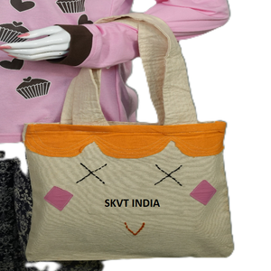 Sac en coton personnalisé écologique avec logo imprimé, réutilisable, en toile blanche, adapté aux enfants, pas cher, pour le shopping promotionnel DIY - Product Image 1