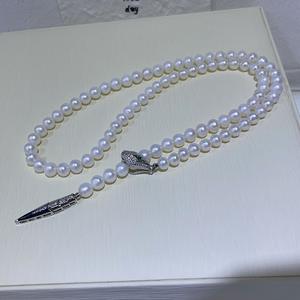 Collar de Perlas Clásico Estilo Consorte de 11-12 mm, Impecable, Versátil, con Colgante de Cuentas de Oro Natural Grueso y Cadena de Plata Brillante, Ideal para Regalo - Product Image 1