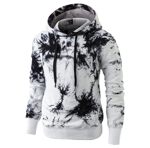 Sweat-shirts thermiques tie-dye pour hommes, design personnalisé, vêtements d'hiver élégants, vente en gros, tissu polaire doux, 100% coton - Product Image 1