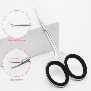 High Quality MARI Instruments Nail Cuticle <b>Scissors</b> Stainless Steel Sharp Curved Blade <b>Left</b>-<b>Handed</b> Durable Easily Cuticle - Product Image 2