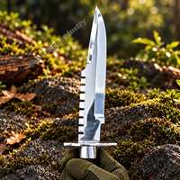 Nouveau couteau de chasse Bowie en acier Damas, lame dentelée de 0,5 mm à pointe clip, manche en caoutchouc, qualité industrielle, pour camping et survie en extérieur
