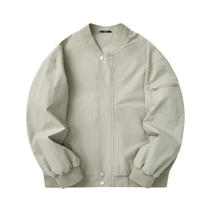 Blouson Bomber Homme Personnalisable avec Logo Brodé Hiver Écologique Respirant Ample Décontracté Élégant Coupe-Vent Poches Zippées - Product Image 2