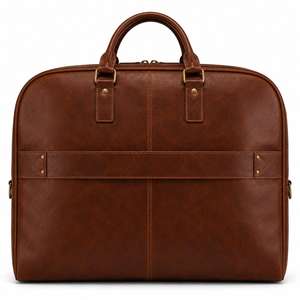 Professional Genuine Leather Heavy Duty Casual Suit Carrier Business Garment Sleeve Suit Cover <b>Weekend</b> Duffel Bag Zipper - Product Image 3