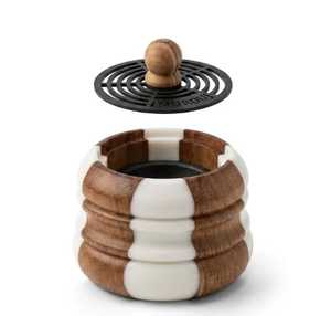 เตาเผาเครื่องหอมไม้แกะสลักลายโลหะ รุ่น SA MZ1681 ยี่ห้อ Skill Artisan สำหรับงานแต่งงาน พิธีกรรมทางศาสนา กลิ่นหอมอโรม่า เป็นมิตรกับสิ่งแวดล้อม ทนทาน - Product Image 2