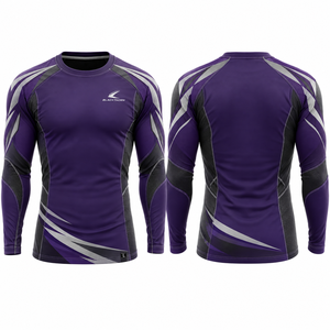 Jersey de Hockey sobre Hielo Morado para Hombre Blackthorn, Manga Larga, Cuello Redondo, Absorbe la Humedad, Transpirable, Ajustado, Uniforme para Adultos, Todas las Temporadas - Product Image 3