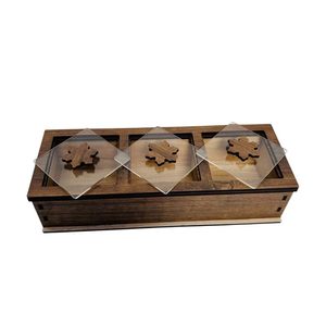 Boîte à épices en bois naturel faite à la main, style nautique, écologique, lavable au lave-vaisselle, conteneur de rangement pour masala pour la cuisine - Product Image 2