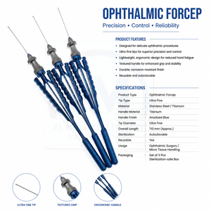 AL MIDA Pinces chirurgicales ophtalmiques de précision en acier inoxydable, certifiées CE, instrument de classe II avec prise en main facile - Product Image 6