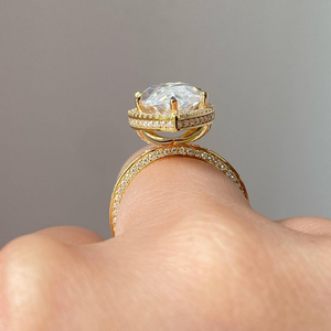 Premium VVS Moissanite Diamond Engagement <b>Ring</b> Elegant Wedding Bridal Jewelry with Brilliant Stone for Women and <b>Couples</b> - Product Image 2