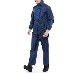 OEM Custom Winter Simple 2 in 1 Windbreaker Suit Two Piece Set Drawstring Closure <b>Jacket</b> Nylon Zipper <b>Rain</b> Tracksuit for Men - Product Image 5