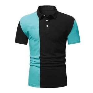 Polo de Manga Corta Verde para Hombre con Bolsillo, Color Sólido, Corte Regular Informal, Tejido Oxford de Algodón Transpirable - Product Image 1
