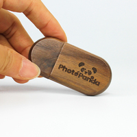 USB Flash Drive kayu kustom, 1GB 128GB memori Disk flashdisk kotak baru chip kustom gaya bisnis 4GB USB 2.0 3.0