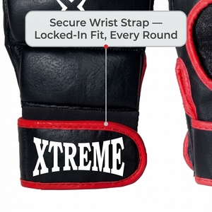 Guantes de MMA de cuero con dedos abiertos, guantes de protección para entrenamiento de MMA, equipo de entrenamiento de MMA para kickboxing y entrenamiento. - Product Image 5