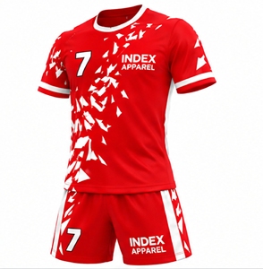 ชุดเสื้อฟุตบอลซับลิเมชั่น Index Apparel สีแดง หมายเลข 7 แขนสั้น คอกลม ชุดกีฬาสำหรับทุกเพศ - Product Image 6