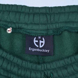 Pantalon de survêtement vert pour homme MRI, taille élastique avec cordon de serrage, décontracté, mi-lourd, tricoté, pour l'automne, avec logo brodé sur la jambe droite - Product Image 4