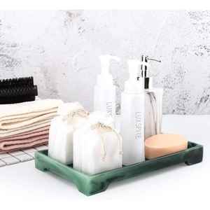 Bandeja de lujo pulida con acabado de resina epoxi y cuentas para servir, almacenar, exhibir joyas, accesorios de tocador y baño, ideal para regalar, para mesa. - Product Image 3