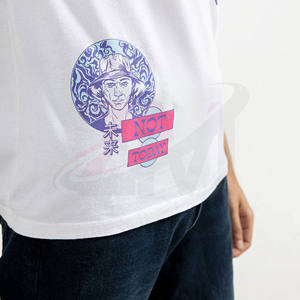 Camisetas Blancas Lisas para Hombre con Diseño de Logotipo de Marca Personalizado, 100% Algodón, Fabricante de Ropa para Hombre, Venta Caliente, Ropa Casual - Product Image 5