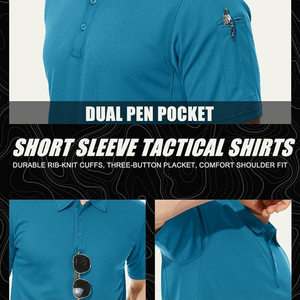 Polo de hombre 100% algodón al por mayor con logotipo bordado personalizado impreso Polo de golf liso con manga corta talla unisex - Product Image 5