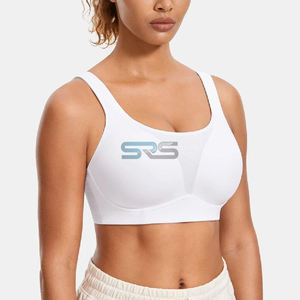 เสื้อชั้นในกีฬาผู้หญิงออกแบบพิเศษ เนื้อผ้านุ่ม สแปนเด็กซ์/ไนลอน ลายสก็อต โลโก้ด้านหน้า เหมาะสำหรับโยคะ ฟิตเนส ออกกำลังกาย ระบายอากาศได้ดี ผลิตในปากีสถาน - Product Image 2