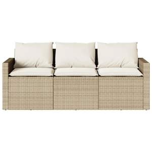 Conjunto de Comedor de Jardín de Ratán Sintético PE Beige de 3 Plazas, Resistente a los Rayos UV, Cómodo y Elegante - Product Image 6