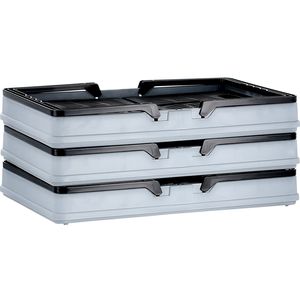 Set di 3 Cesti Pieghevoli in Plastica da 16L con Manico, Contenitori Pieghevoli per Spesa, Frutta e Verdura, Ideali per l'Uso Quotidiano - Product Image 4