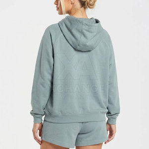 Conjunto de Sudadera con Capucha y Pantalones Cortos de Algodón Estampado Informal para Mujer, Transpirable y Ecológico, de Dos Piezas, para Vacaciones, Viajes y Relajación - Product Image 4