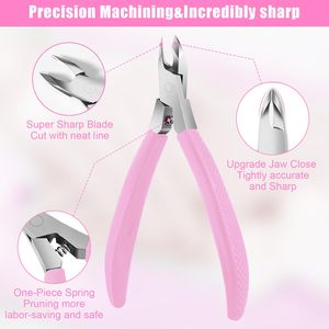 Coupe-cuticules extrêmement tranchant avec poignée en silicone antidérapante pour ongles des mains et des pieds - Product Image 3