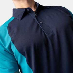 Custom Design Two Tone <b>Polo</b> <b>Shirt</b> Navy and <b>Blue</b> Short Sleeve Color Block <b>Polo</b> <b>Shirt</b> for Men Perfect For Sportswear & Daily Wear - Product Image 5