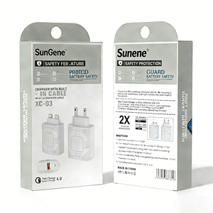 Caja de Embalaje Plegable de Papel Reciclado Personalizada, Caja de Regalo Ecológica para Cargador - Product Image 1