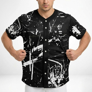 Camiseta de Béisbol Sublimada, Estilo Clásico, para Hombre y Jóvenes, Mezcla de Algodón y Poliéster, Uniforme de Equipo con Logotipo Personalizado - Product Image 4