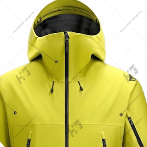 Chaqueta de otoño para hombre, de 3 capas, forrada, con revestimiento rígido, logotipo personalizado, impermeable, transpirable, con capucha, de alto rendimiento y ligera. - Product Image 2