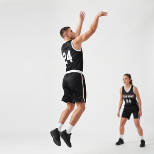 Ensemble maillot et short de basket sans manches, uniforme de basket réversible, design personnalisé, uniforme de basket sublimé, unisexe - Product Image 2