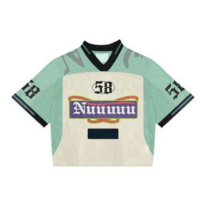 เสื้อเบสบอลฟุตบอลผู้ชายสั่งทำพิเศษ ผ้าฝ้าย 100% ทรงโอเวอร์ไซส์ ไหล่ตก สไตล์สตรีทแวร์ เสื้อกีฬา ไซส์พลัส ระบายอากาศได้ดี - Product Image 2