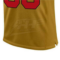 Jersey Sepak Bola Amerika Lengan Pendek Bahan Bernapas 100% Poliester Cetak Kustom Layanan OEM Tersedia