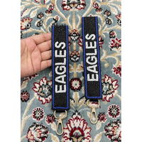 Llavero de algodón clásico personalizado con cuentas, hecho a mano, duradero, para aficionados a los deportes y el día del partido