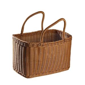 MEILLEUR VENDEUR! Panier de poche en rotin en plastique empilable écologique lavable portable sortant moderne en gros de nouveau spot - Product Image 1