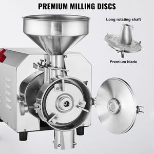 Macinatore Elettrico Commerciale 2200W in Acciaio Inox, Capacità 50 KG/H, Mulino per Mais, Soia e Spezie per Uso Industriale - Product Image 5